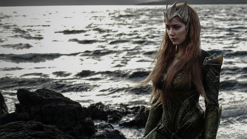 Amber Heard in a promotional shot for the upcoming movie Aquaman, which is currently filming in Australia